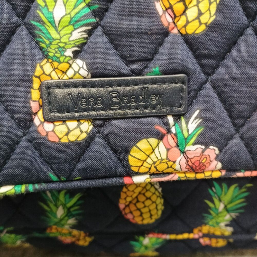 Vera Bradley Toucan Party Mailbag Purse Crossbody Messenger Bag Pineapple - Picture 4 of 16